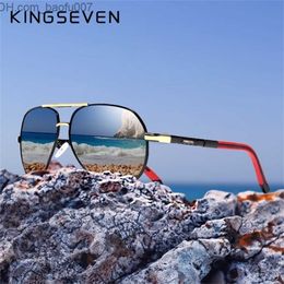Zonnebril KINGSEVEN Aluminium Magnesium Heren Zonnebril Gepolariseerde Mannen Coating Spiegel Bril Mannelijke Brillen Accessoires Voor Mannen K725 Z230704