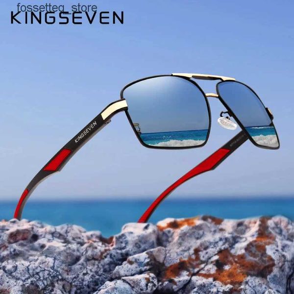 Gafas de sol KINGSEVEN marca 2023 gafas de diseño para hombre gafas de sol polarizadas revestimiento espejo gafas Oculos gafas masculinas accesorios para mujer L240322