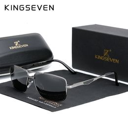 Lunettes de soleil KINGSEVEN marque classique carré lunettes de soleil polarisées hommes conduite mâle lunettes de soleil lunettes UV bloquant N7906 230411