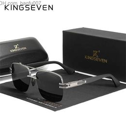 サングラス KINGSEVEN ブランドデザインサングラス男性用偏光グラデーションサングラス女性男性スクエアレトロ眼鏡 Okulary Z230704