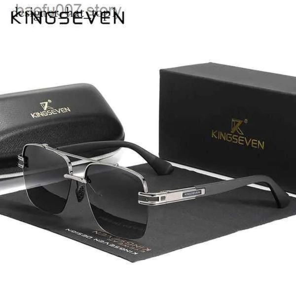 Lunettes de soleil Lunettes de soleil de créateurs de marque Kingseven Brand pour hommes Polarisé Gradient Sun Femmes Men Square Retro Eyewear Kingseven Fashion Top Quality Sun Glassements 785