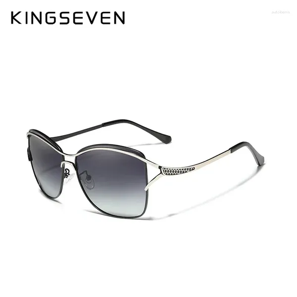 Lunettes de soleil Kingseven Brand Square Rimlessless Elegant Designer Fashion Shades Sun Glasses For Women Outdoor Voyage