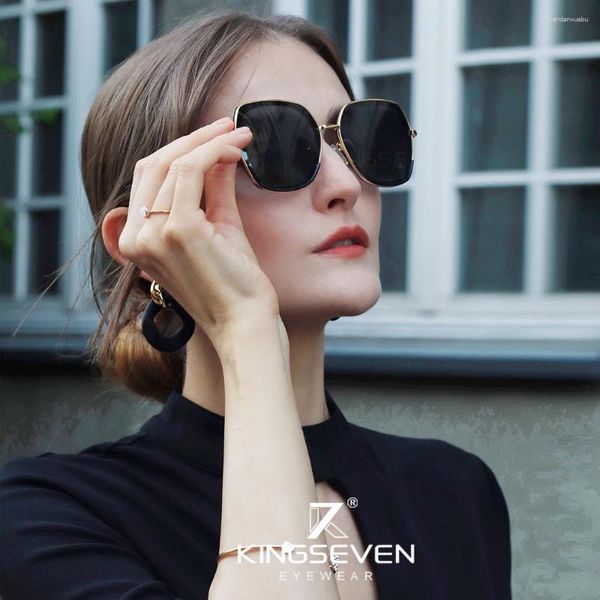 Lunettes de soleil Kingseven Classic Women's Polarise Fashion Gradient Lens Design Ladies Elegant Sun Glasses