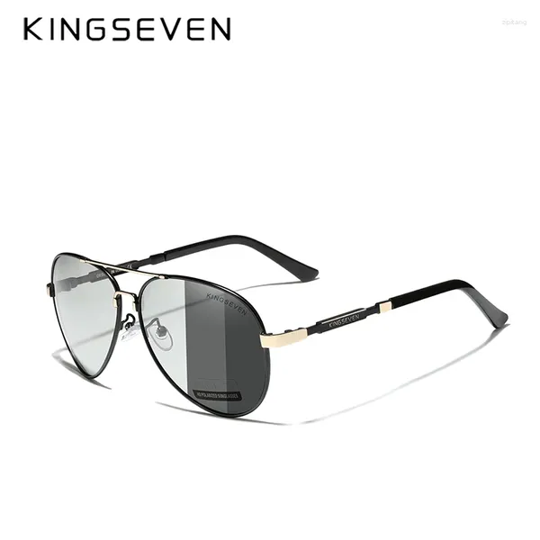 Gafas de sol Kingseven Fashion Aluminium Frame Pocromic para hombres Mujeres lentes de camaleón polarizado gafas de conducción de gafas piloto