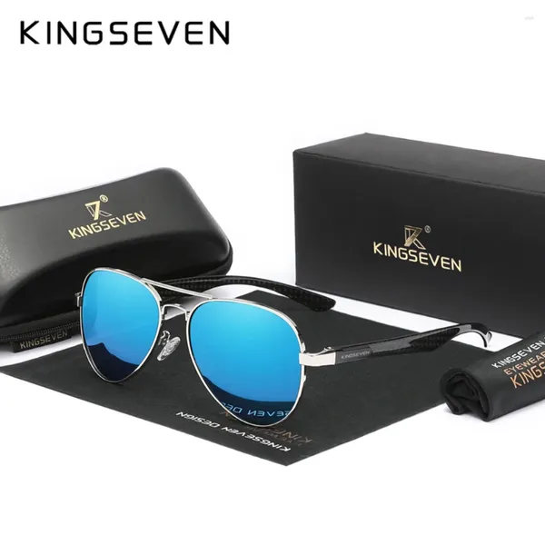 Gafas de sol KINGSEVEN Piloto de moda para hombres Clásico Uv400 Protección Polarización Gafas Mujeres HD Conducción Gafas