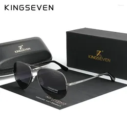 Lunettes de soleil Kingseven hommes Vintage en aluminium Polarisé Brands de soleil Lentes revêtues Lentes de conduite de conduite pour hommes / Wome