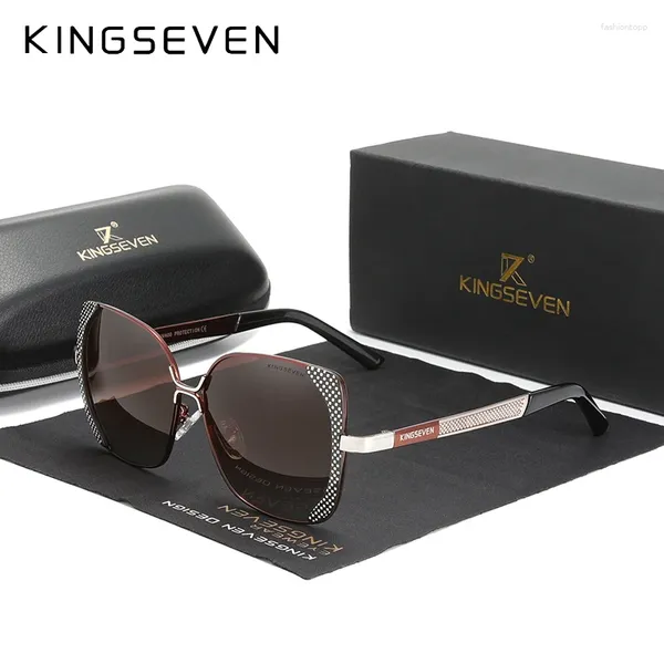 Lunettes de soleil Kingseven UV400 Femmes polarisées luxueuses Gradient Butte.