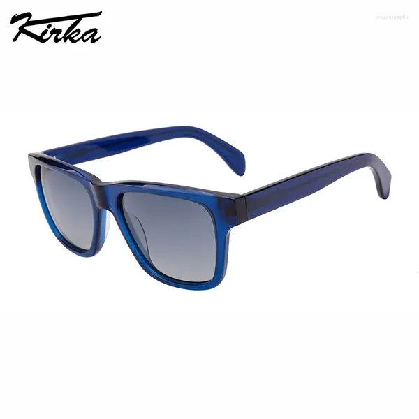 Gafas de sol Kirka Polarizado Unisex clásico Rectángulo grueso grueso Puente pequeño Puente de la nariz anteojos WD5109