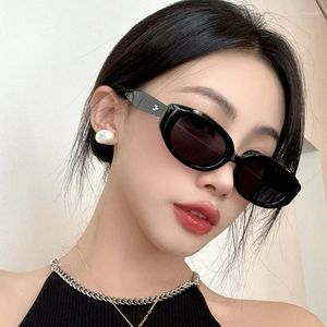 Zonnebril Koreaanse stijl zonnebril voor damesmode ovale vorm Y2K antireflecterende dames vintage retro vrouwelijke zonnebril