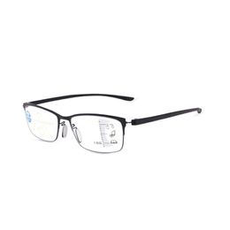 Lunettes de soleil L5YC Progressive Multi focus Lunes pour hommes Femmes Alloy Anti-Blue Presbyopic