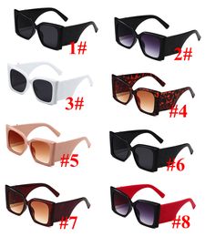 Lunettes de soleil dames noir rose pour femmes grand cadre lunettes carrées lunettes de créateur populaires nuances 8 couleurs 10 pièces