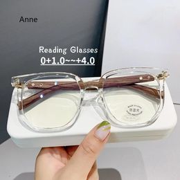 Zonnebril Dames Trendy Stijl Leesbril Mode Houten Benen Verziendheid Blauw Licht Blokkerende Computerreceptbril