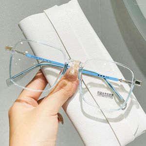 Zonnebrillen groot vierkante frame leesglazen transparante anti -blauw lichte computer brillen bril Mode brillen brillen voor vrouwelijke mannen