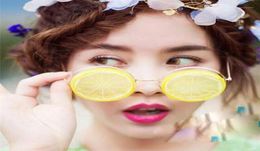 Lunettes de soleil citron lunettes créatives bricolage Beh mariage photographie Pos accessoires drôles9294231