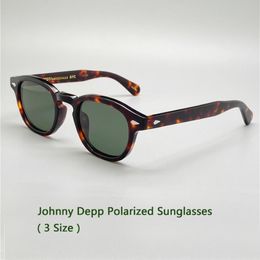 Lunettes de soleil lemtosh lentilles vertes polarisées hommes femme conduisant des lunettes de soleil Designer concepteur vintage acétate Framesunglasses 291w