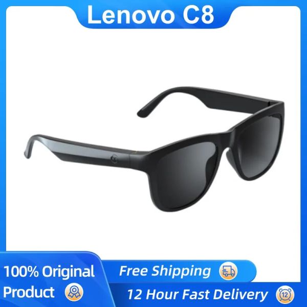 Lunettes de soleil Lenovo Lecoo C8 lunettes intelligentes casque sans fil Bluetooth 5.0 lunettes de soleil Sport de plein air écouteurs musique Antiblue lunettes