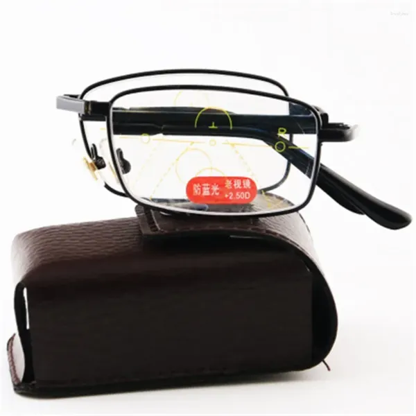 Lunettes de soleil Lentes De Lectura Clara Vida Lunettes de lecture pliantes Portable Glasse pliable avec étui pour hommes femmes 1.5 2 2.5 3 3.5 4