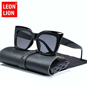 Lunettes de soleil LeonLion 2023 lunettes de soleil surdimensionnées femmes rétro Cateye lunettes pour femmes/hommes en gros luxe lunettes carrées Gafas De Sol UV400 P230406