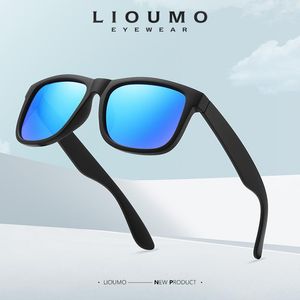 Lunettes de soleil LIOUMO 2023 marque classique carré polarisé hommes conduite lunettes UV400 miroir bleu nuances unisexe Zonnebril Dames