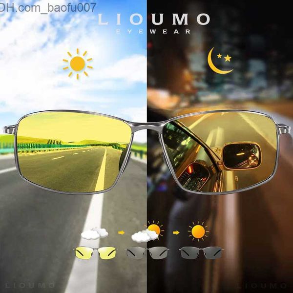 Gafas de sol LIOUMO Trending Products 2023 Gafas de sol fotocromáticas Gafas de visión nocturna polarizadas para hombres para conducir Gafas amarillas Gafas de sol Z230719
