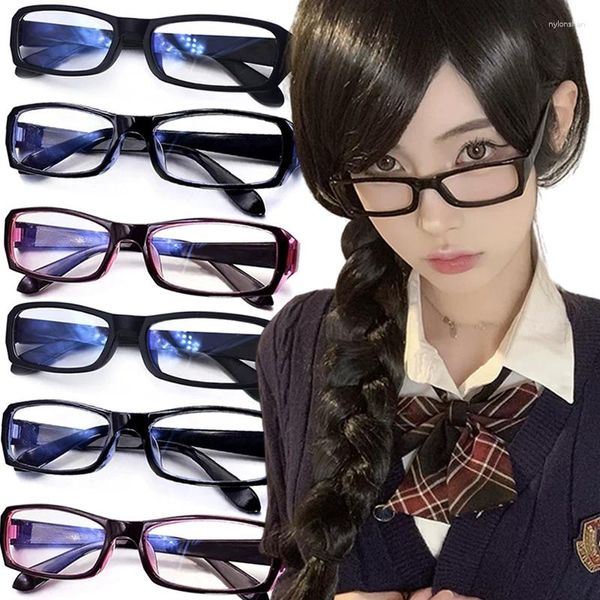 Gafas de sol Little Black Square Marco Gafas Mujeres Harajuku Japoneses Japoneses Lectura Spectacle Spectacle Retro Blue Light Bloking Eyewear