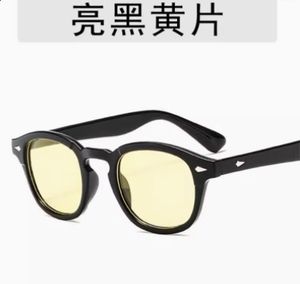 Lunettes de soleil LM Fashion Johnny Depp Style lunettes de soleil rondes verres teintés clairs femmes lunettes de soleil hommes TONY bleu lunettes océan lentille UV400 230518