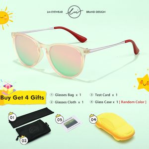 Lunettes de soleil LM Enfants Lunettes de Soleil Filles Garçons Rondes Lunettes Polarisées Lunettes Cadeau Pour Enfants Bébé UV400 Lunettes Avec Étui de sol 230617