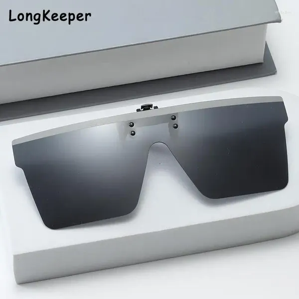 Lunettes de soleil Clip de marque de gardien Long Keeper ON pour les hommes Polaris Flat Top Women LenS Unisexe rétro Vintage Eyewear Sun Glassements