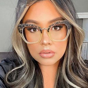 Lunettes de soleil Lonsy Blue Light Blocage Lunettes de lecture Femmes Men 2022 Brand Design Square Big Eyeglasses Frames OCULOS DE GRAU FEMININO 303W