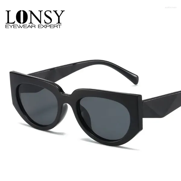 Lunettes de soleil Lonsy rétro Cool Small Frame Cat Eye Femmes 2024 Design Sun Glasse Feme Femino Feminino