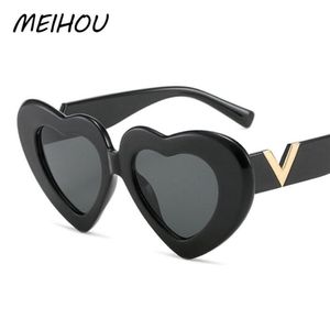 Zonnebril Liefde Hartvormige Vrouwen Mode Retro Cat Eye Zonnebril Designer Reizen Party Shades UV4003078