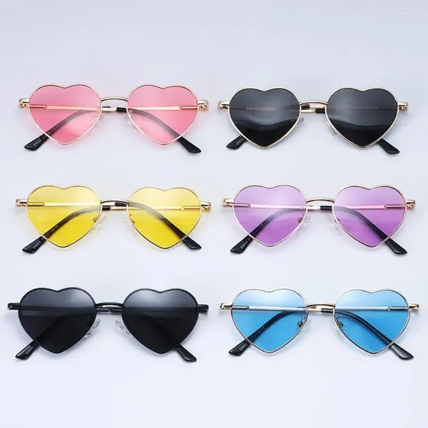 Lunettes de soleil belle monture en métal nuances pour enfants lunettes de soleil polarisées coeur en forme de coeur pour les enfants