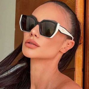 Lunettes de soleil Marque de luxe lunettes de soleil pour femmes à la mode oeil de chat polygone lunettes de soleil élégantes femmes lunettes rétro UV400 J240226