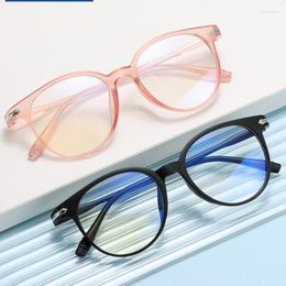 Óculos de sol luxo gato olho óculos quadros para homens mulheres metal redondo lentes ópticas anti luz azul computador transparente