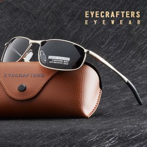Lunettes de soleil de luxe HD lunettes de soleil polarisées pour hommes cadre en métal argenté conduite pilote lunettes lunettes mâle noir nuances Gafas De Sol 230524