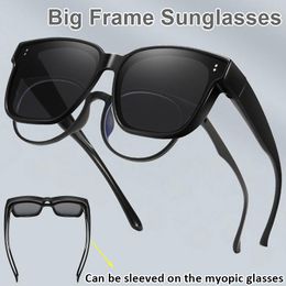 Zonnebril Luxe Grote Outer Frame Vrouwen Mannen Geschikt Bijziend Bril Dual-purpose Sunglass Outdoor UV400 Shades Eyewear Oculos