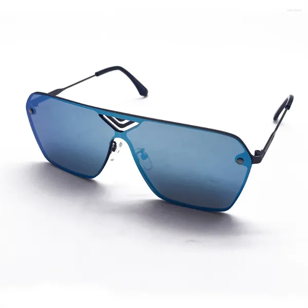 Gafas de sol de lujo para hombres con lentes solares para hombres para hombres Metal Rveo Fashion Fashion Plating UV400