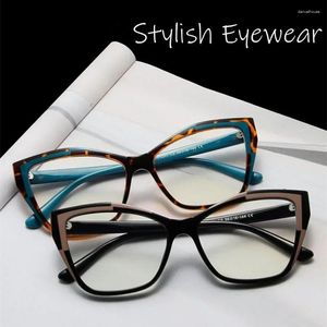 Gafas de sol Luxury Pocromic Women Edesglasses ópticos Blue Light Bloqueo Gafas Diseñador de marca Eyewear de moda transparente