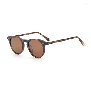 Lunettes de soleil de luxe rétro vintage OV5256 O'malley mâle conduite lunettes de soleil en plein air rond acétate pour hommes et femmes