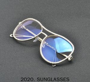 Lunettes de soleil de luxe strass femmes 2022 petits ovales Bling diamant lunettes de soleil mode féminine nuances rondes UV400 FML2223300