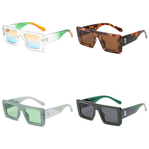 Gafas de sol Luxury Trendy Off Snowflake Arrow X Sun Glasses Brand Offs Frames masculinos Square Sunglasses Eyeglasses Street Hip-Hop Glasse Punk UV400 Sunglass Jyq8