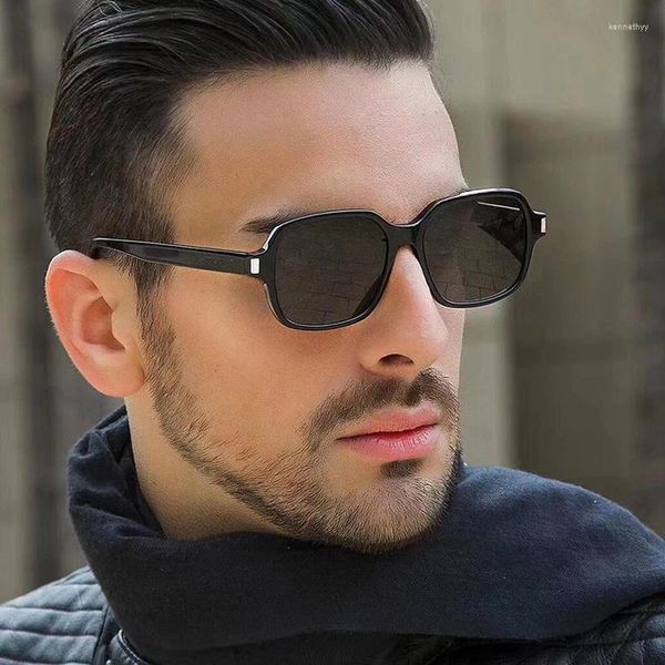 Lunettes de soleil Male Square Vintage Brand Designer Retro Points Sun Glasses Femme Lady Eyeglass Summer Driver Goggles UV400