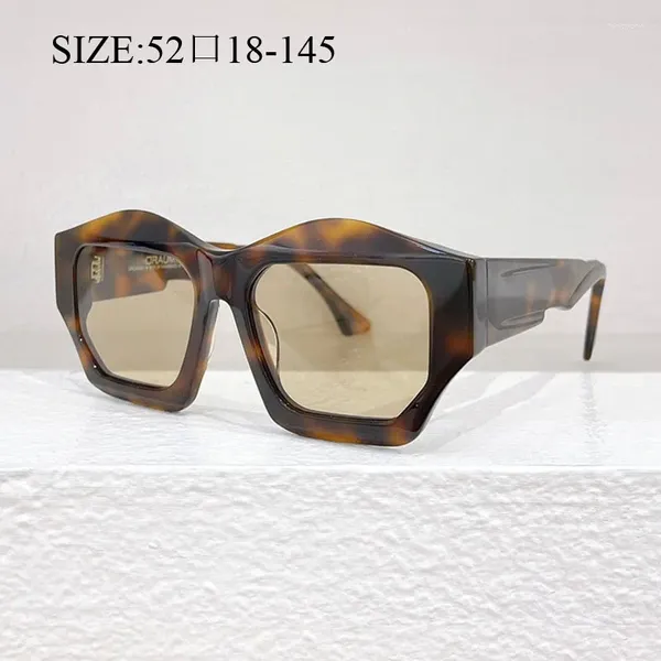 Lunettes de soleil Maske F4 KUB Acétate Hommes Allemagne Marque Irregulare Cadre Personnalité Top Qualité Mode Dsigner Lunettes Solaires Femmes