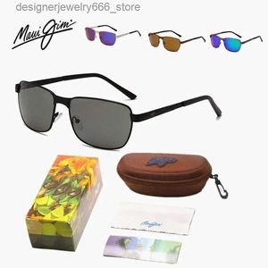 Zonnebrillen Maui Island Jim Fashion Gradient Mens zonnebril Grote frame toonaangevende zonnebril Merkontwerp Reflecterend Lunette de Soleil Homme Q240425