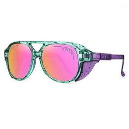 Lunettes de soleil verres punk pour le vent punk polarisés extérieurs sportifs ski de ski