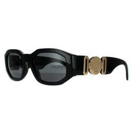 Gafas de sol hombre 4361black gold 53 mm unisex med gafas de sol verano gafas de sol hombre mujer moda gafas retro marco pequeño diseño uv400 caja opcional x0710