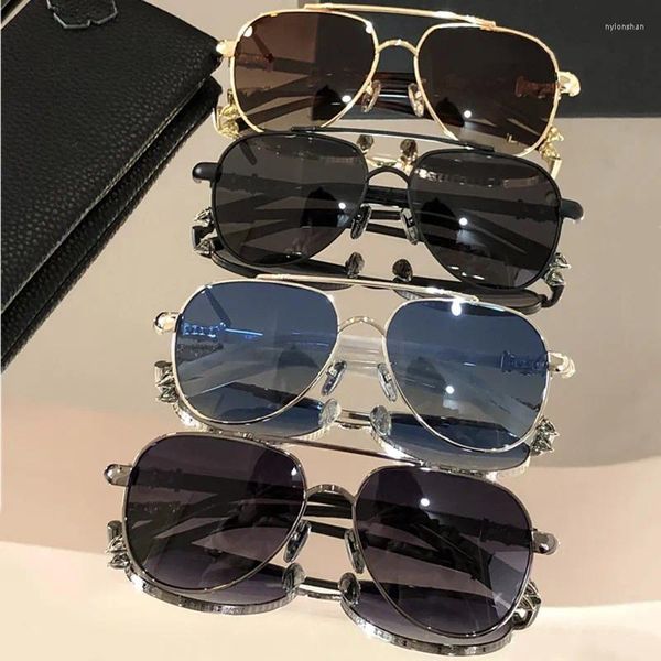 Lunettes de soleil hommes et femmes Pilot Gold Designer Cool Fashion Star Modèles Outdoor Classic Retro UV400 Marque Lunettes de soleil