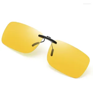 Gafas de sol Hombres conduciendo clip sobre gafas polarizadas para la visión del día de la miopía pesca UV400 Sun Glass