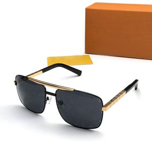 zonnebrillen mannen luxe houding zonnebril voor mannen mode 0260 ontwerper UV Protection Lens Square full frame gouden kleur vergulde frame piloot rijden strand z9np