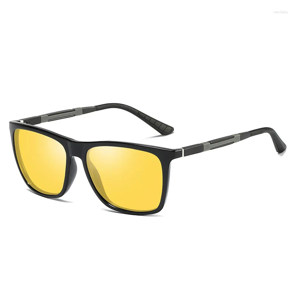 Lunettes de soleil pour hommes et femmes, verres jaunes polarisés, Anti-éblouissement, pour la conduite, UV400